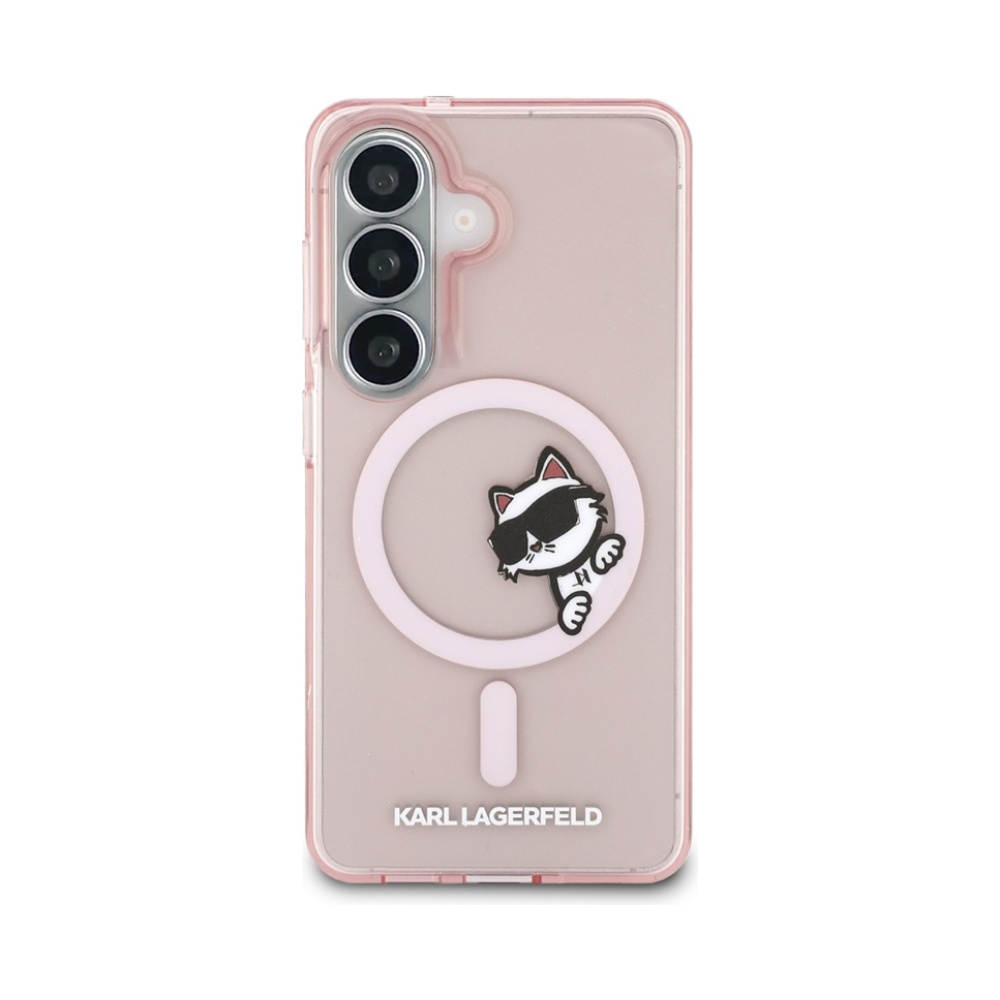 Coque Galaxy S26 Karl Lagerfeld IML Peekaboo Choupette MagSafe - Samsung rose — visuel 3