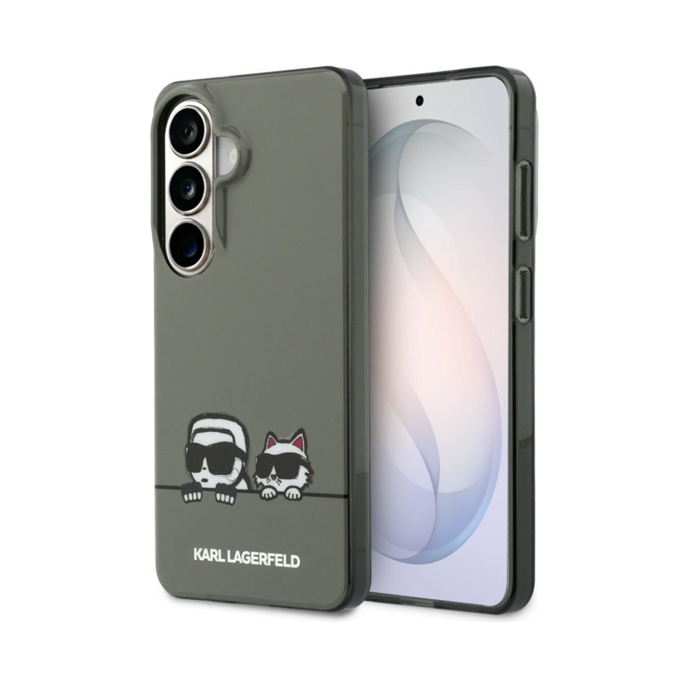 Coque Galaxy S26 Karl Lagerfeld IML Peekaboo Karl & Choupette MagSafe - Samsung noire