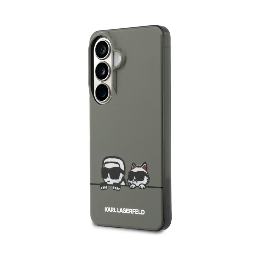 Coque Galaxy S26 Karl Lagerfeld IML Peekaboo Karl & Choupette MagSafe - Samsung noire — visuel 2
