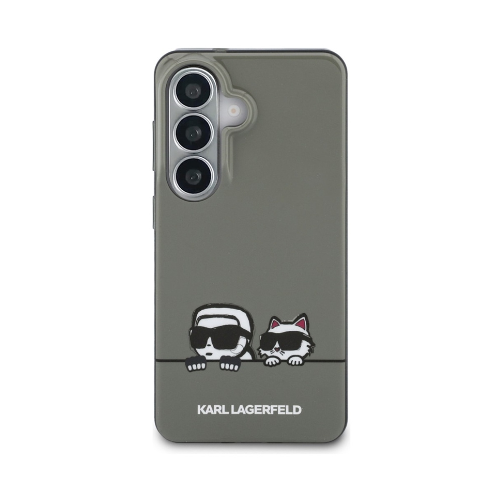 Coque Galaxy S26 Karl Lagerfeld IML Peekaboo Karl & Choupette MagSafe - Samsung noire — visuel 3