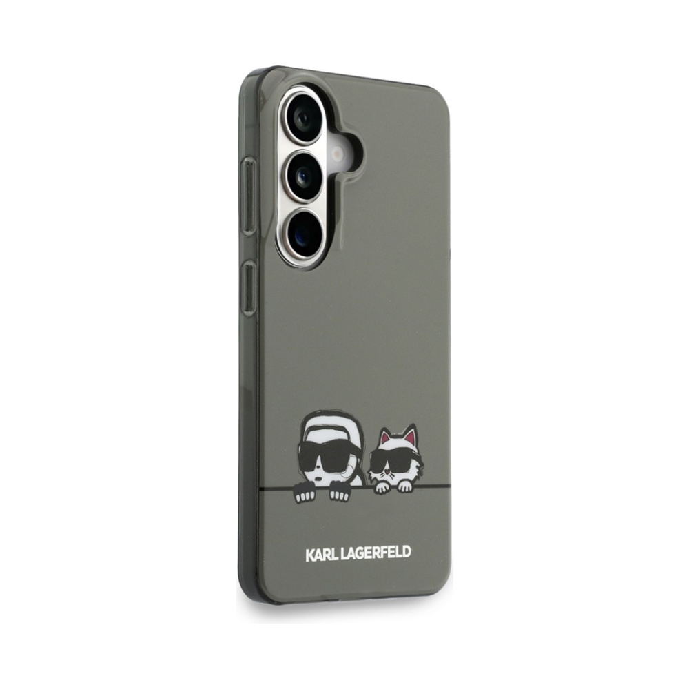Coque Galaxy S26 Karl Lagerfeld IML Peekaboo Karl & Choupette MagSafe - Samsung noire — visuel 4