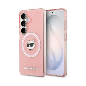 Coque Galaxy S26 Karl Lagerfeld IML Repeated Choupette MagSafe - Samsung rose