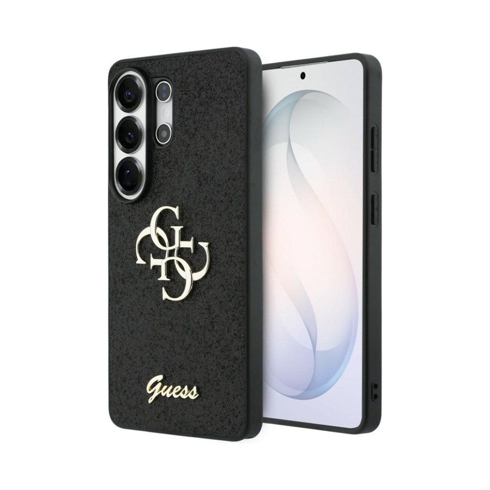 Coque Galaxy S26 Ultra Guess Fixed Glitter Big 4G Metal Logo - Samsung noire