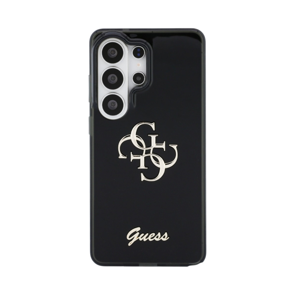 Coque Galaxy S26 Ultra Guess IML Big Metal 4G Script - Samsung noire — visuel 3