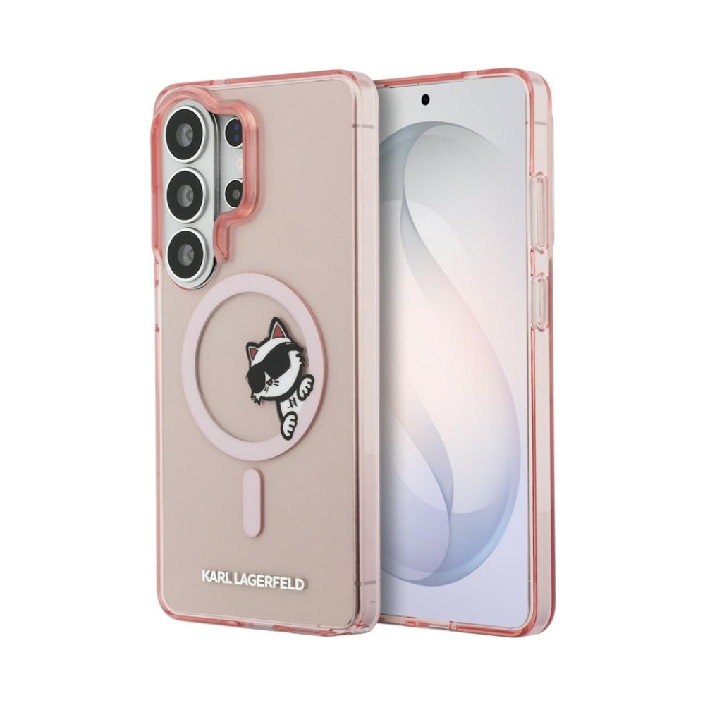 Coque Galaxy S26 Ultra Karl Lagerfeld IML Peekaboo Choupette MagSafe - Samsung rose