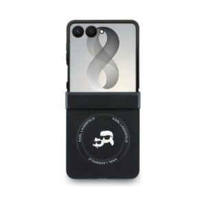 Coque Galaxy Z Flip 8 Karl Lagerfeld Karl & Choupette Pins MagSafe - Samsung noire — visuel 2