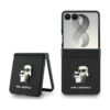 Coque Galaxy Z Flip 8 Karl Lagerfeld Karl & Choupette Saffiano Pins - Samsung noire