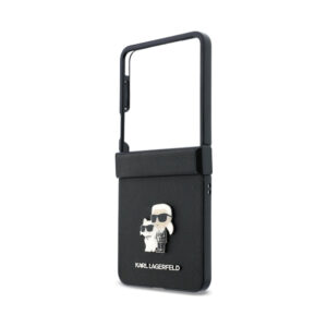 Coque Galaxy Z Flip 8 Karl Lagerfeld Karl & Choupette Saffiano Pins - Samsung noire — visuel 5