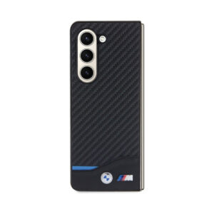 Coque Galaxy Z Fold 5 BMW Leather Carbon noire — visuel 2