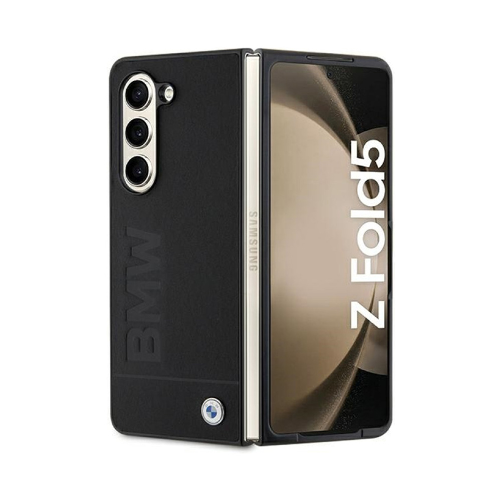 Coque Galaxy Z Fold 5 BMW Signature Logo Imprint noire