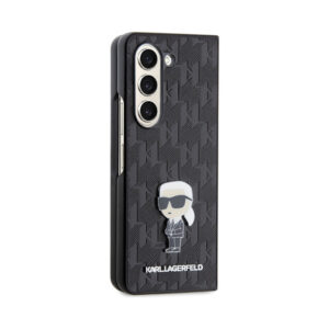 Coque Galaxy Z Fold 5 Karl Lagerfeld NFT Saffiano Monogram Ikonik Pin - Samsung noire — visuel 5