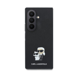 Coque Galaxy Z Fold 8 Karl Lagerfeld Saffiano Karl & Choupette Pin - Samsung noire — visuel 2