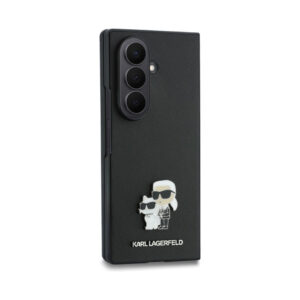 Coque Galaxy Z Fold 8 Karl Lagerfeld Saffiano Karl & Choupette Pin - Samsung noire — visuel 3