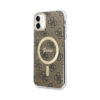 Coque iPhone 11 Guess 4G MagSafe brune