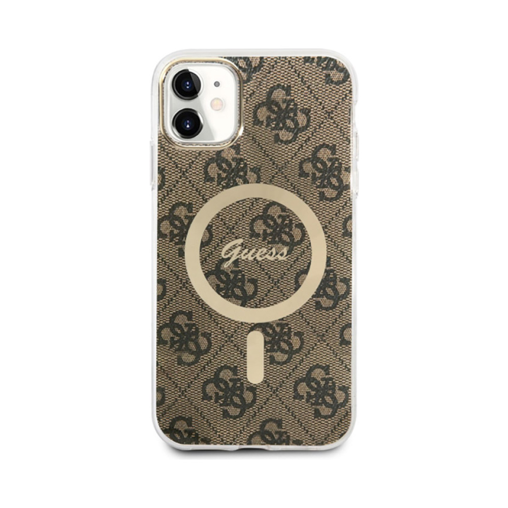 Coque iPhone 11 Guess 4G MagSafe brune — visuel 2