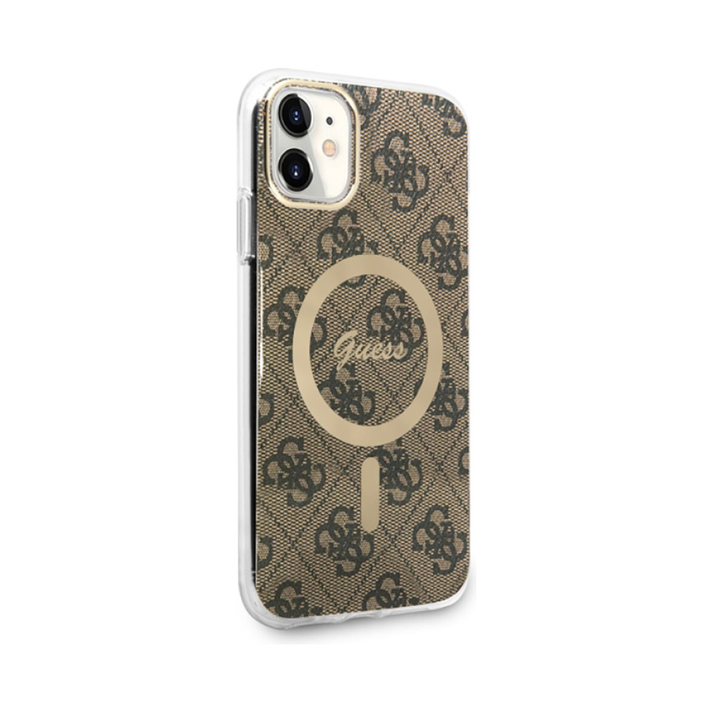 Coque iPhone 11 Guess 4G MagSafe brune — visuel 3