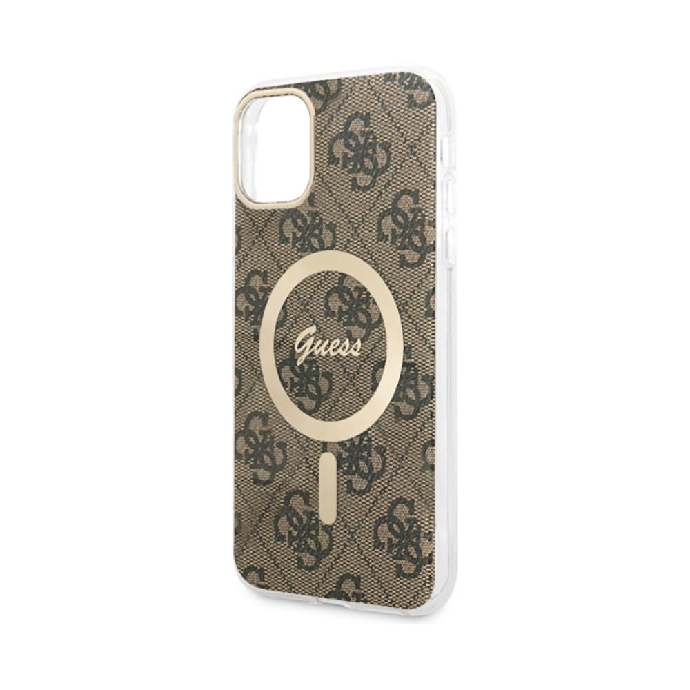Coque iPhone 11 Guess 4G MagSafe brune — visuel 5