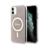 Coque iPhone 11 Guess 4G MagSafe rose