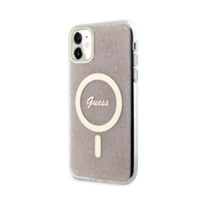 Coque iPhone 11 Guess 4G MagSafe rose — visuel 2