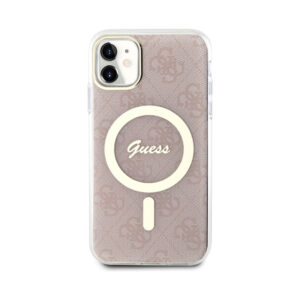 Coque iPhone 11 Guess 4G MagSafe rose — visuel 3