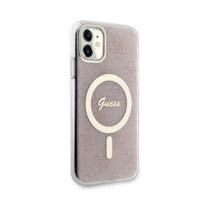 Coque iPhone 11 Guess 4G MagSafe rose — visuel 4