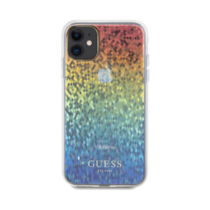 Coque iPhone 11 Guess IML Faceted Mirror Disco Iridescent — visuel 3