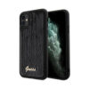 Coque iPhone 11 Guess Sequin Script Metal noire