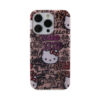Coque iPhone 11 Hello Kitty IML Tags Graffiti rose