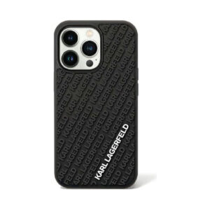 Coque iPhone 11 Karl Lagerfeld 3D Rubber Multi Logo noire