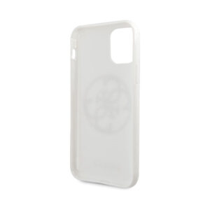 Coque iPhone 11 Pro Max Guess Circle Glitter 4G blanche — visuel 4