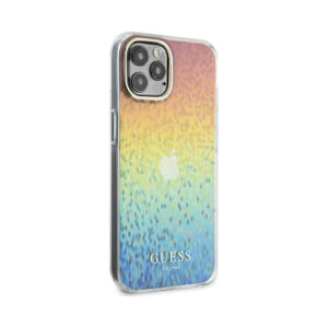 Coque iPhone 12 et iPhone 12 Pro Guess IML Faceted Mirror Disco Iridescent — visuel 4