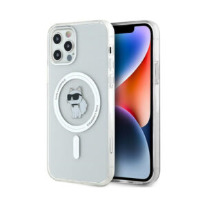 Coque iPhone 12 et iPhone 12 Pro Karl Lagerfeld IML Choupette MagSafe transparente
