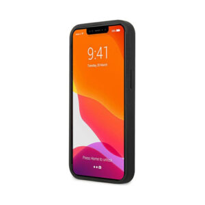 Coque iPhone 13 BMW Leather Curve Perforate HC rouge — visuel 4