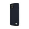 Coque iPhone 13 mini BMW Silicone Signature Llogo bleu marine