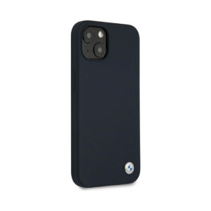 Coque iPhone 13 mini BMW Silicone Signature Llogo bleu marine — visuel 3