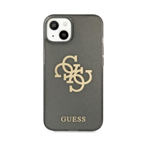 Coque iPhone 13 mini Guess Glitter 4G Big Logo noire — visuel 3
