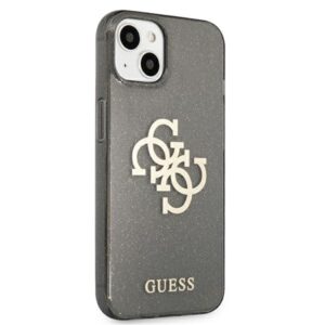 Coque iPhone 13 mini Guess Glitter 4G Big Logo noire — visuel 4