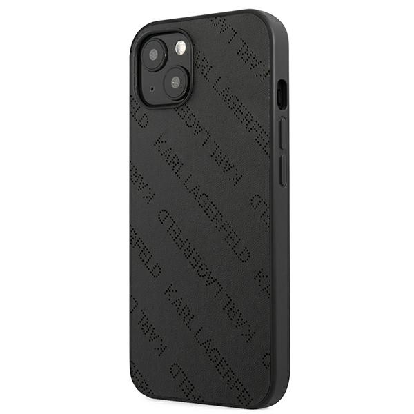 Coque iPhone 13 mini Karl Lagerfeld Perforated Allover noire — visuel 2