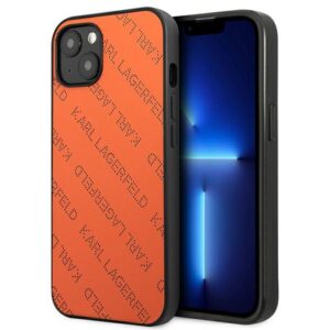 Coque iPhone 13 mini Karl Lagerfeld Perforated Allover orange