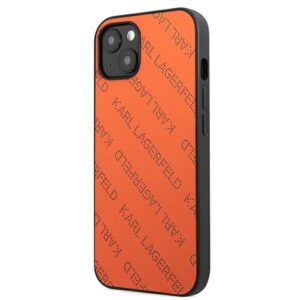 Coque iPhone 13 mini Karl Lagerfeld Perforated Allover orange — visuel 2