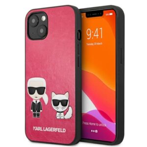 Coque iPhone 13 Mini Karl Lagerfeld PU Leather Karl & Choupette Embossed
