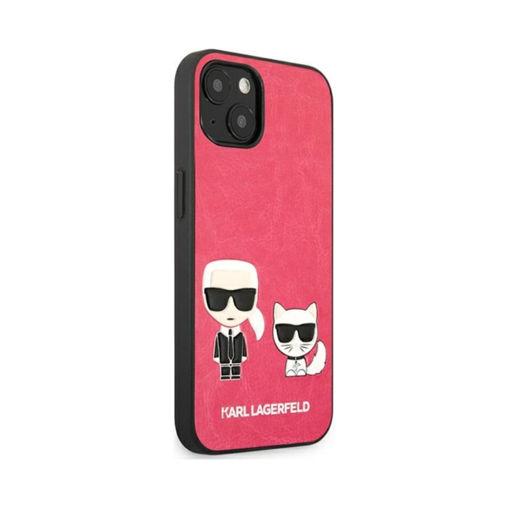 Coque iPhone 13 Mini Karl Lagerfeld PU Leather Karl & Choupette Embossed — visuel 4