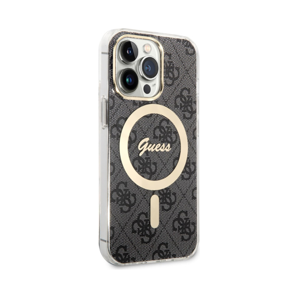 Coque iPhone 13 Pro Guess 4G MagSafe noire — visuel 3