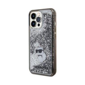 Coque iPhone 13 Pro Karl Lagerfeld Liquid Glitter Choupette transparente — visuel 2