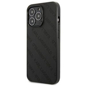 Coque iPhone 13 Pro Karl Lagerfeld Perforated Allover noire — visuel 2