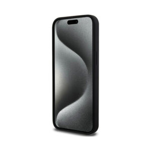 Coque iPhone 13 Pro Max DKNY Liquid Silicone White Printed Logo MagSafe noire — visuel 5