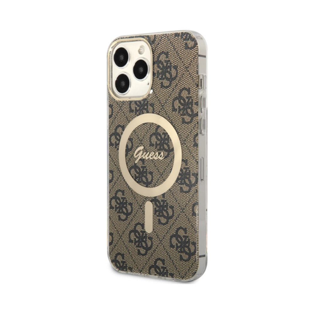 Coque iPhone 13 Pro Max Guess 4G MagSafe brune — visuel 2