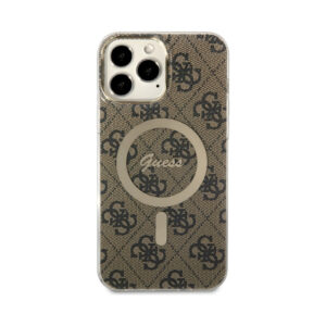 Coque iPhone 13 Pro Max Guess 4G MagSafe brune — visuel 3