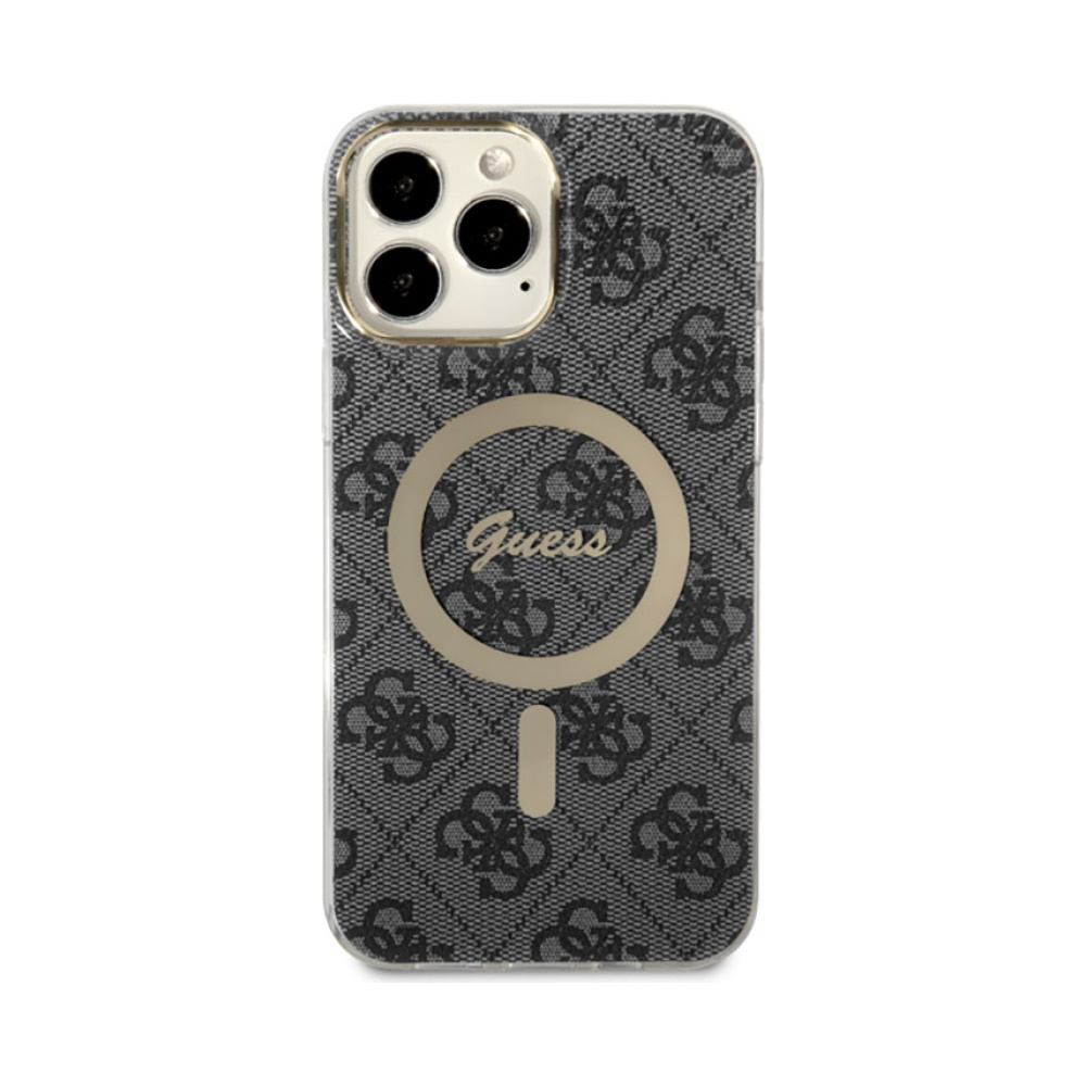 Coque iPhone 13 Pro Max Guess 4G MagSafe noire — visuel 3