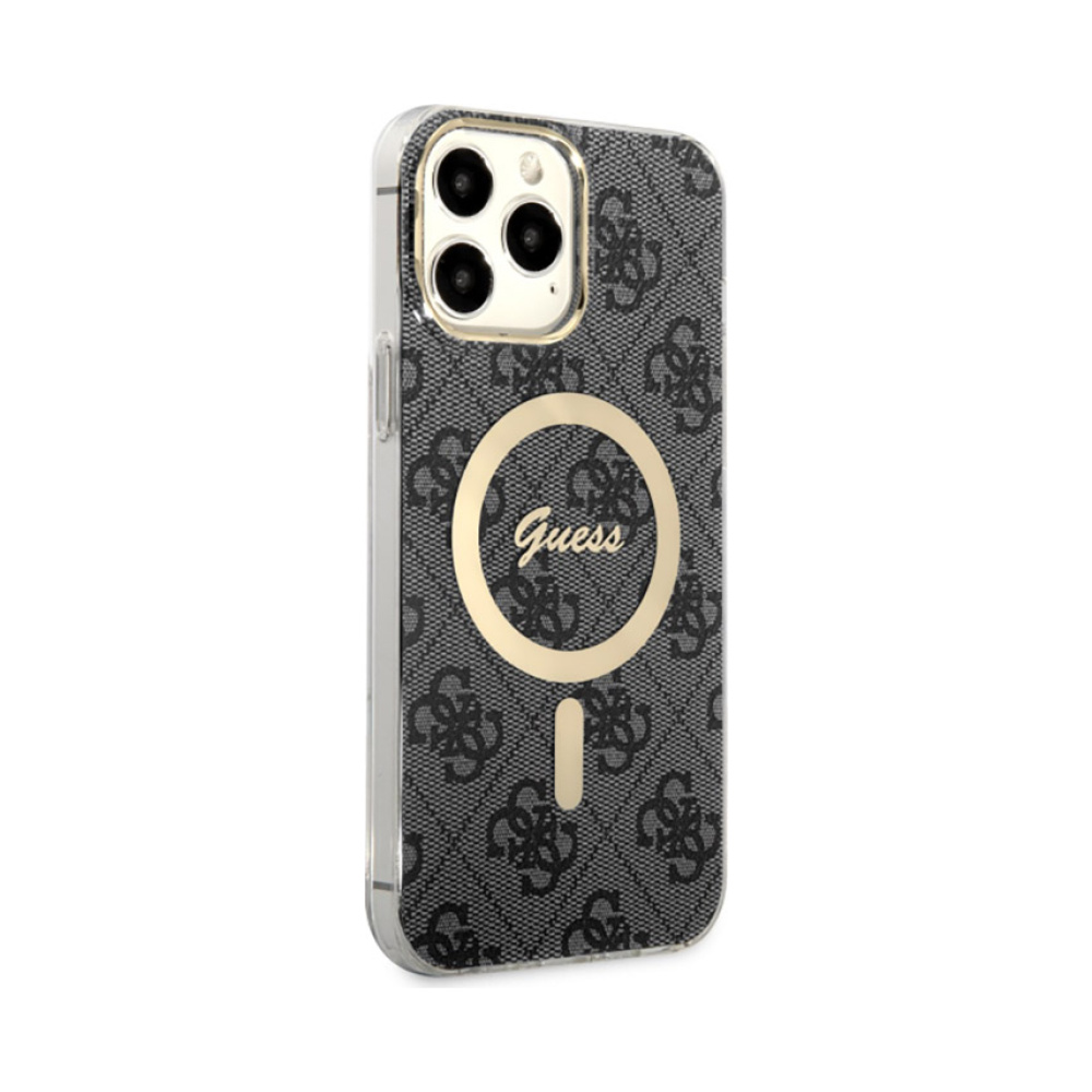 Coque iPhone 13 Pro Max Guess 4G MagSafe noire — visuel 4